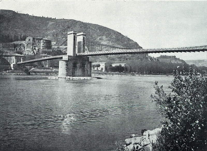 S&eacute;guin suspension bridge near Annonay, France (1825)