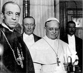Pius XI, his successor Cardinal Pacelli, Guglielmo Marconi