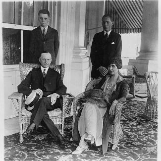 Calvin Jr. (top left), with his parents and older brother on June 30, 1924